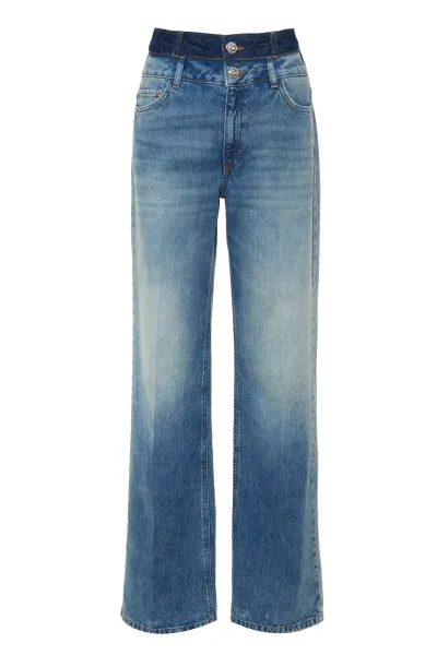 GENİŞ PAÇA JEANS PANTOLON-MAVİ