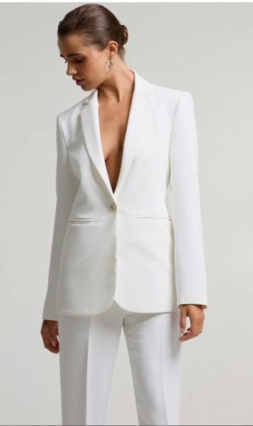 Mücevher düğmeli blazer