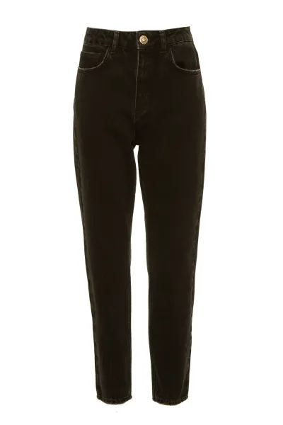 MOM FİT JEANS PANTOLON-SİYAH