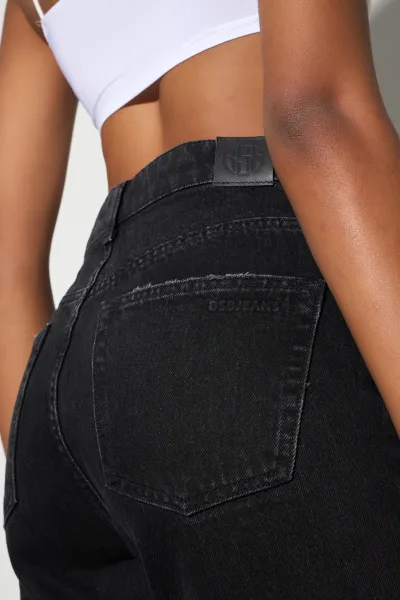 MOM FİT JEANS PANTOLON-SİYAH
