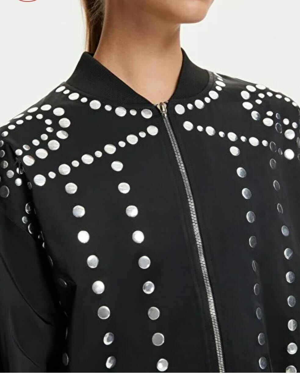 Troklu Saten Bomber Ceket