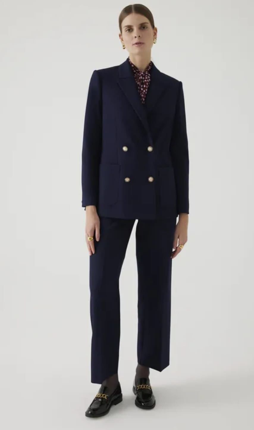 Kruvaze Rahat Kesim Blazer Ceket