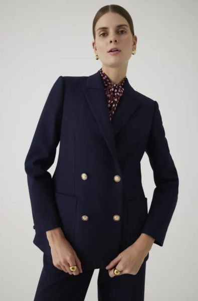 Kruvaze Rahat Kesim Blazer Ceket