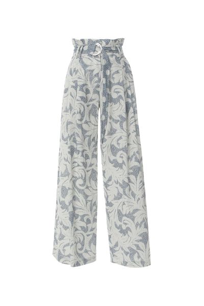 Metal Toka Detaylı Kemerli Pantolon