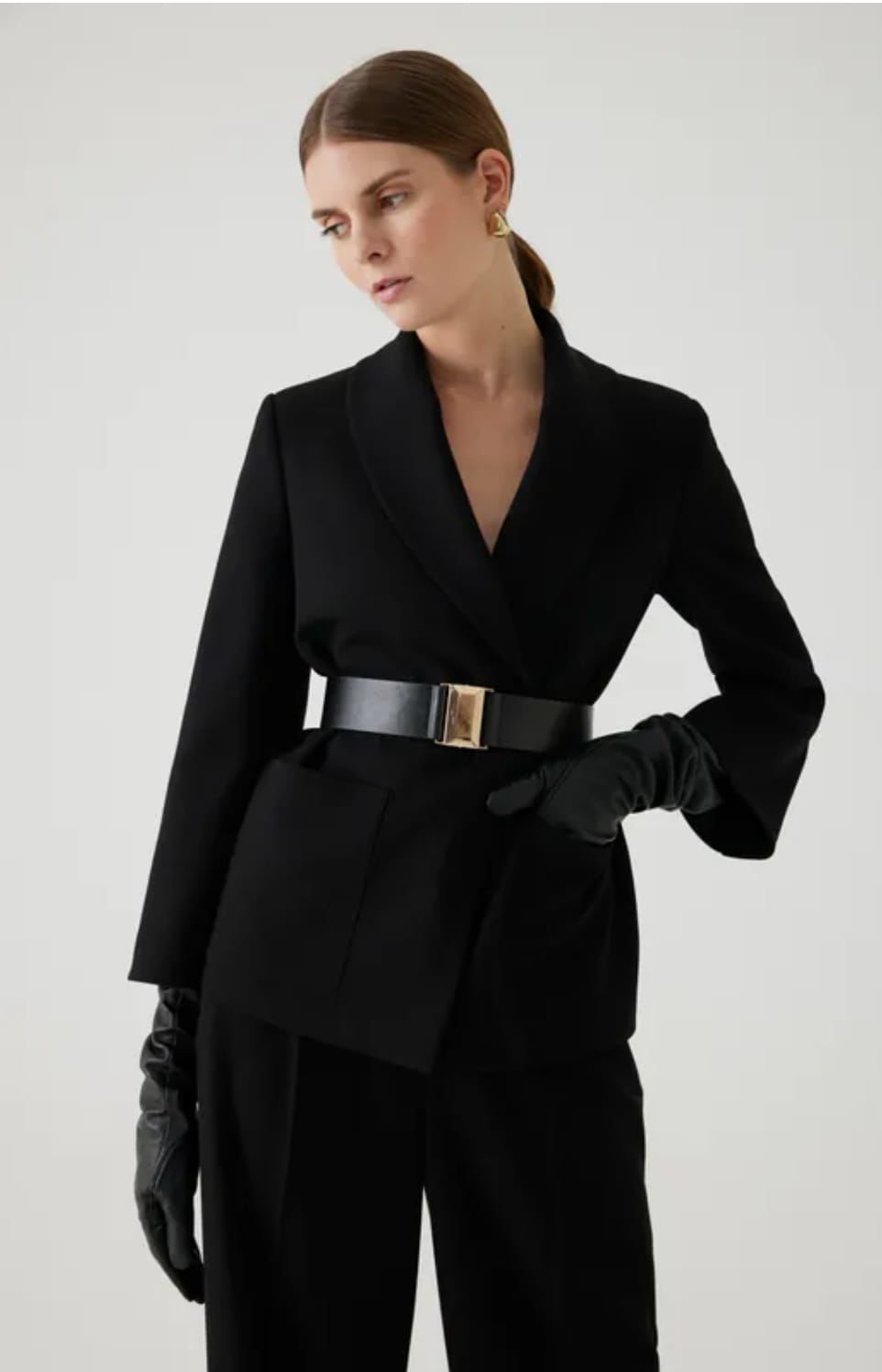 Kemer Detaylı Geniş Cepli Regular Ceket