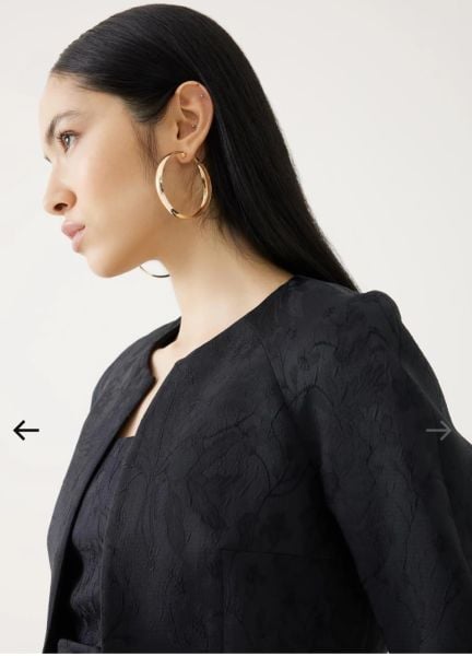 Dokulu Crop Ceket