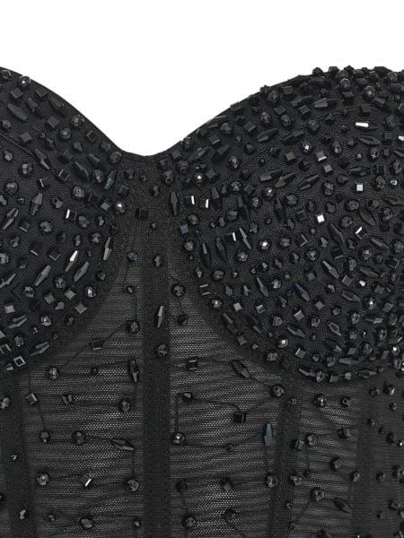 Aplike Boncuklu Bustiyer