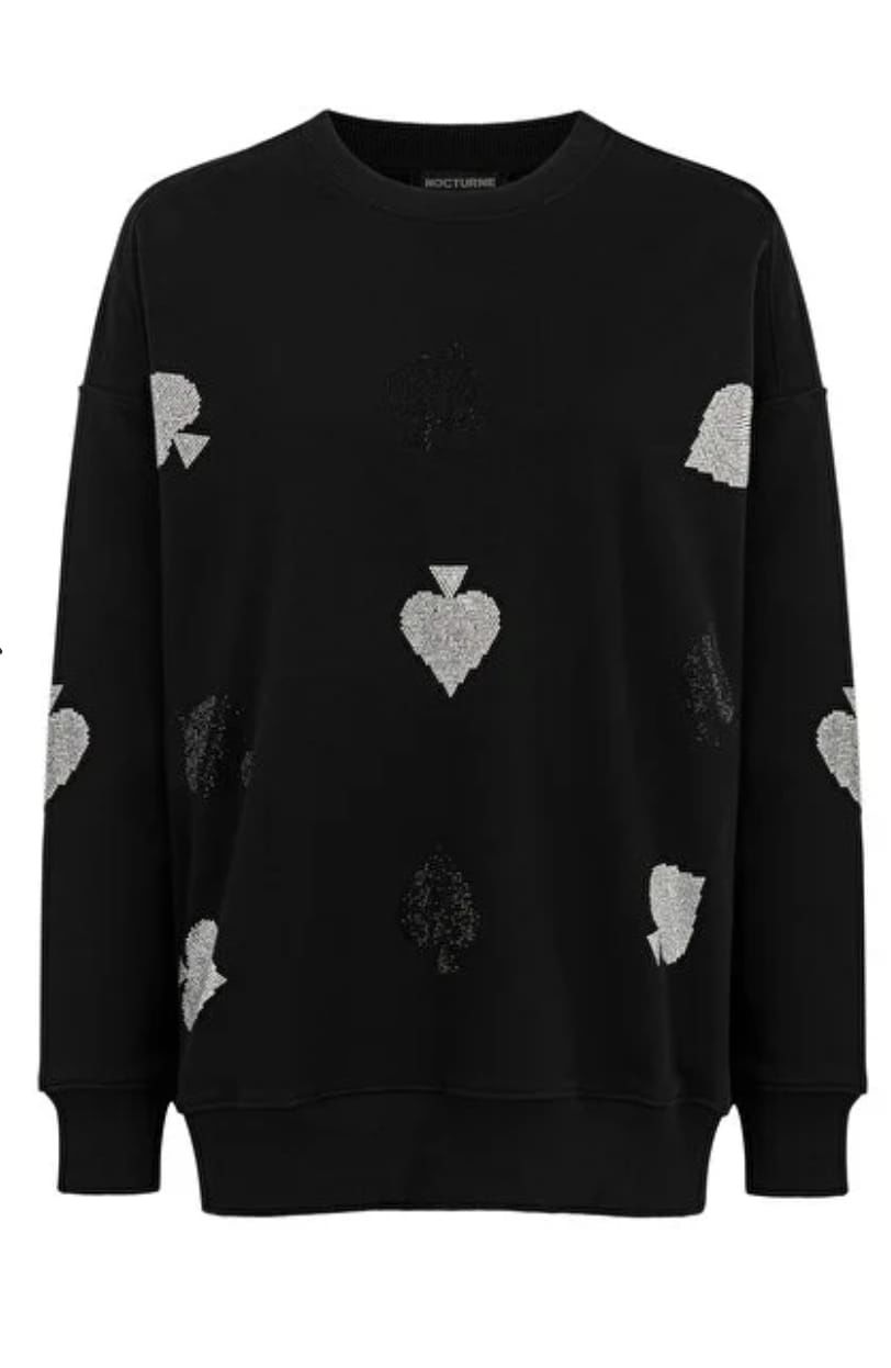 Taş Baskılı Oversize Sweatshirt